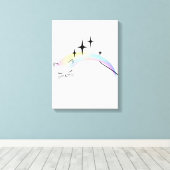 Kat canvas tiener afdruk (Insitu (Houten vloer))