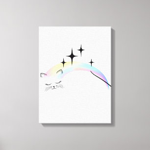 Kat canvas tiener afdruk