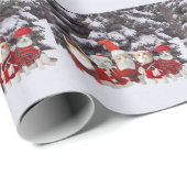 Kat Carolers die papier verpakken (Rol Hoek)