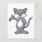 Kat-Cartoon Briefkaart (Voorkant)
