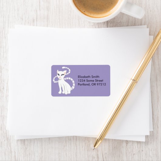 Kat-cartoon-kind Etiket (Insitu)