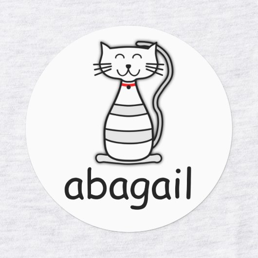 Kat-Cartoon Labels (Design 1)