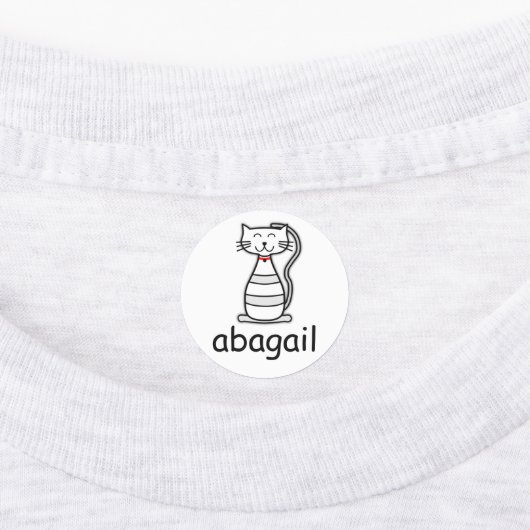 Kat-Cartoon Labels (Aangebracht)