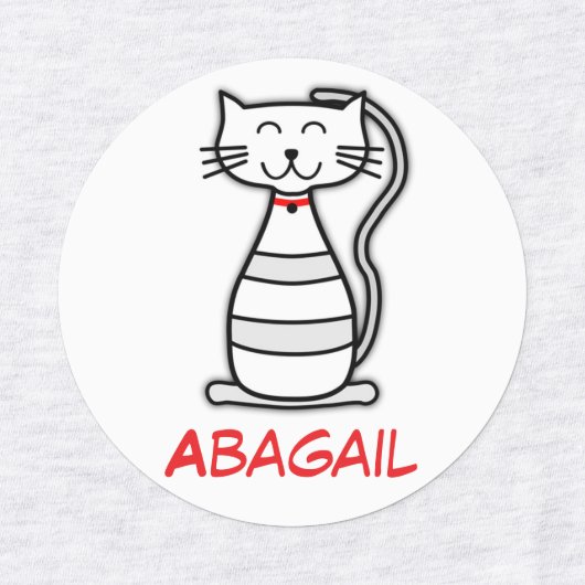 Kat-Cartoon Labels (Design 2)