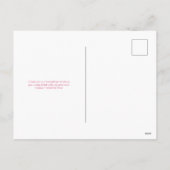 Kat Cartoon met roze en donkerrode stip Feestdagenkaart (Achterkant)