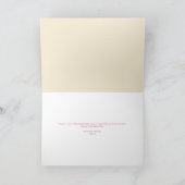 Kat Cartoon met Roze Polka Dot Groet Kaart (Binnen)