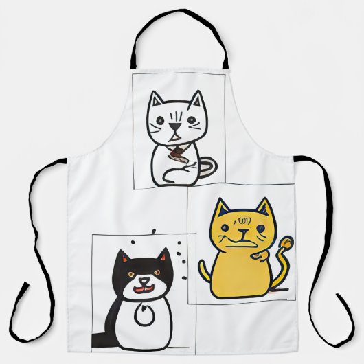 Kat-cartoon Schort (Voorkant)