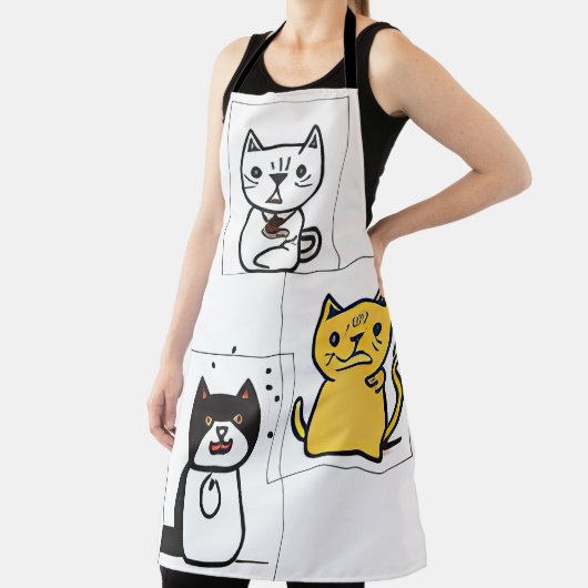 Kat-cartoon Schort (Insitu)