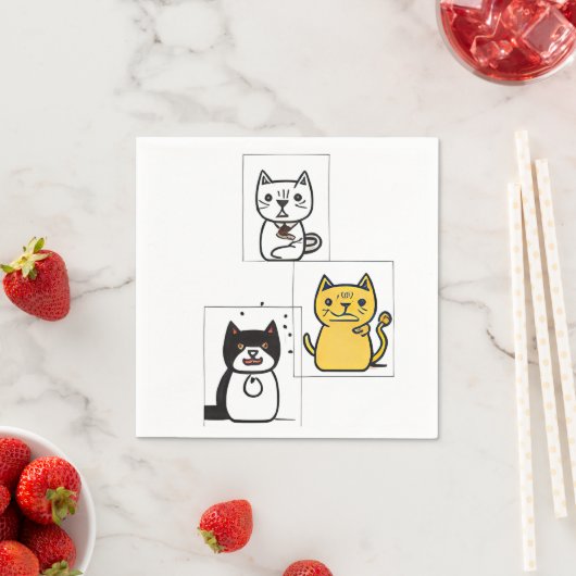 Kat-cartoon Servet (Insitu)