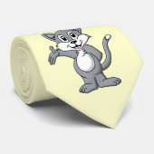 Kat-Cartoon Stropdas (Opgerold)