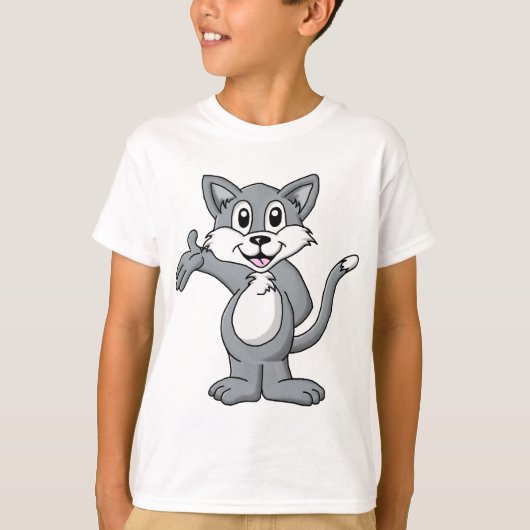 Kat-Cartoon T-shirt (Voorkant)
