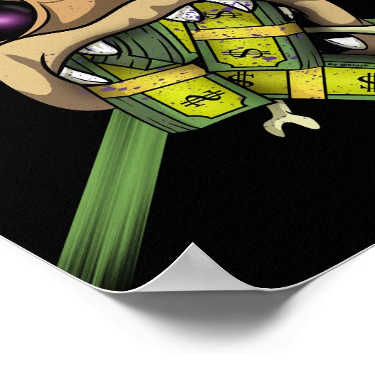 Kat Cash Money Cat Graffiti Poster (Hoek)