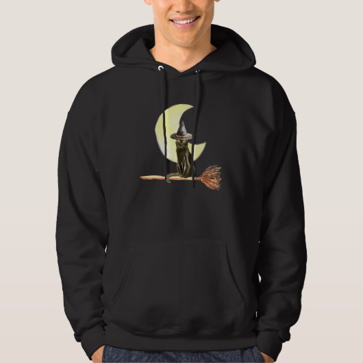 Kat Cat Cat Cat Cat op Broom Hoodie (Voorkant)