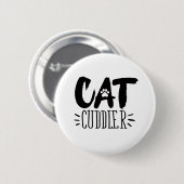Kat Cat Cuddler Happy Cuddler Aesthetische Katten  Ronde Button 5,7 Cm (Voorkant /achterkant)
