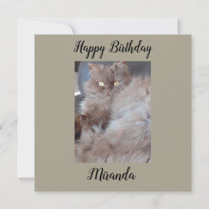 Kat Cat Flat Birthday-kaart Kaart
