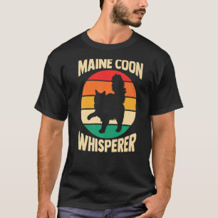 Kat Cat mam Papa Parent Maine Coon Whisperer T-shirt