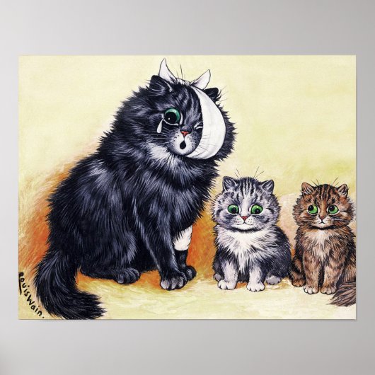 Kat Catastrofe, Louis Wain Poster (Voorkant)