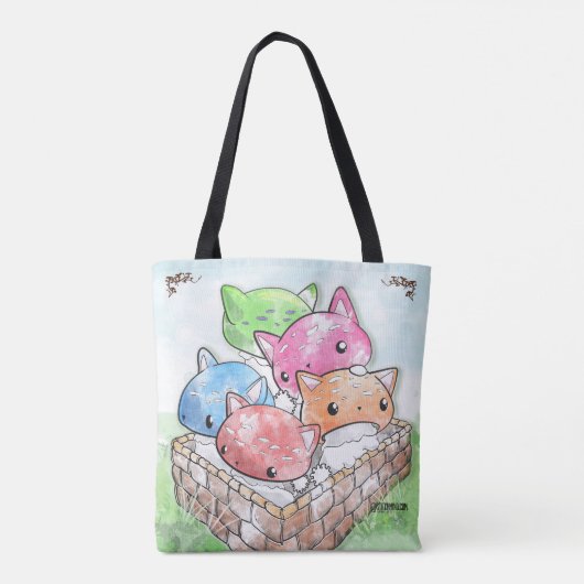 Kat champignonbroed tote bag (Achterkant)