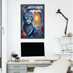 Kat chaos binnenkomend poster