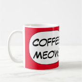 Kat Chat COFFEE MEOW! door BlissAndKittens Koffiemok (Links)