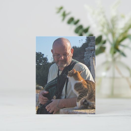 Kat Chat in Ephesus Briefkaart (Staand voorkant)