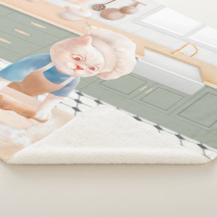 Kat Chef Bakken in de Keuken Sherpa Deken