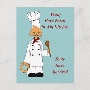 Kat Chef Briefkaart