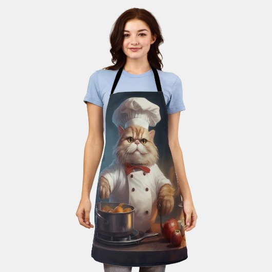 Kat Chef Cooking Delights Schort (Gedragen)