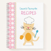 Kat Chef Kinder Recipe Journal Notitieboek (Voorkant)