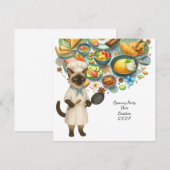 Kat Chef Kookfeest voor Kattenliefhebbers Kaart (Voorkant / Achterkant)