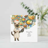 Kat Chef Kookfeest voor Kattenliefhebbers Kaart (Staand voorkant)
