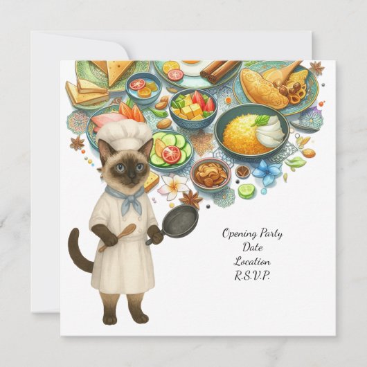 Kat Chef Kookfeest voor Kattenliefhebbers Kaart (Voorkant)