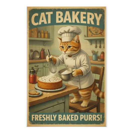 Kat Chef Poster Muurkunst (Voorkant)