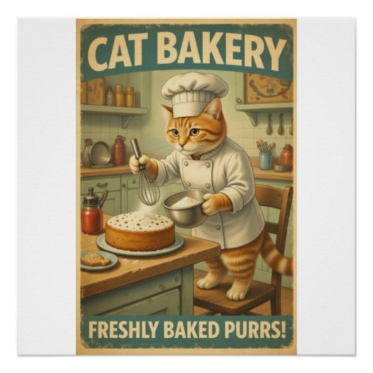 Kat Chef Poster Muurkunst (Voorkant)