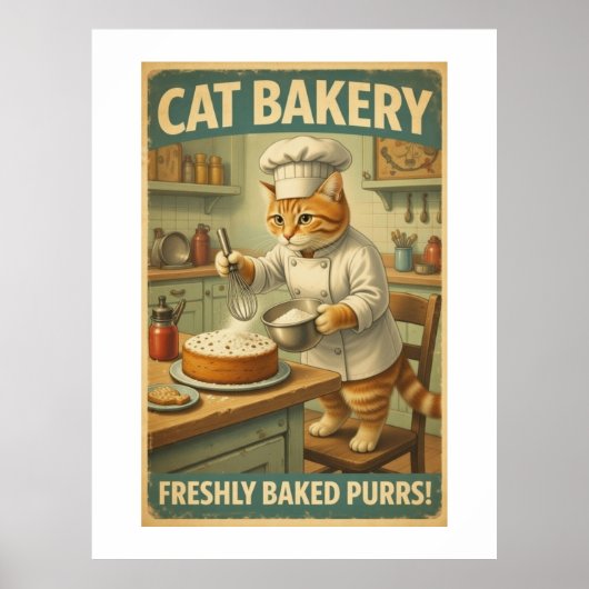 Kat Chef Poster Muurkunst (Voorkant)
