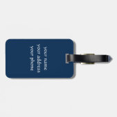  kat Cherry Blossom Moon Pink Sakura Blue Bagagelabel (Achterkant horizontaal)