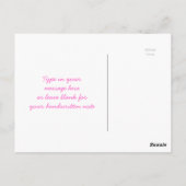  kat Cherry Blossom Moon Pink Sakura Blue Briefkaart (Achterkant)