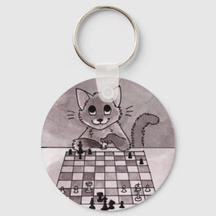 Kat Chess Sleutelhanger