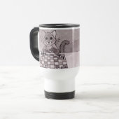 Kat Chess Travel Mug Reisbeker (Voorkant links)