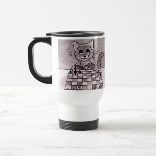 Kat Chess Travel Mug Reisbeker (Links)