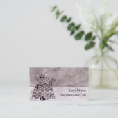 Kat Chess Visitekaartje (Staand voorkant)