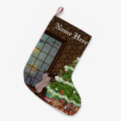 Kat Chistmas boomstamboom Kleine Kerstsok (Voorkant (Hangend))