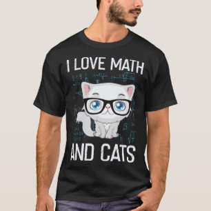 Kat christelijke gif Ik hou van wiskunde en katten T-shirt