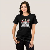 Kat Christmas, Feline Christmas, Meowry Christmas Tri-Blend Shirt (Voorkant volledig)