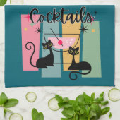 Kat Cocktails Keuken en Bar Handdoek (Gevouwen)