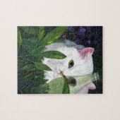 Kat, cokes flesje en ladybugs legpuzzel (Horizontaal)