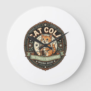 Kat Cola Kat Frisdrank Drank Etiket Kat Vintage V Grote Klok