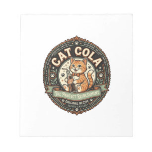 Kat Cola Kat Frisdrank Drank Etiket Kat Vintage V Notitieblok