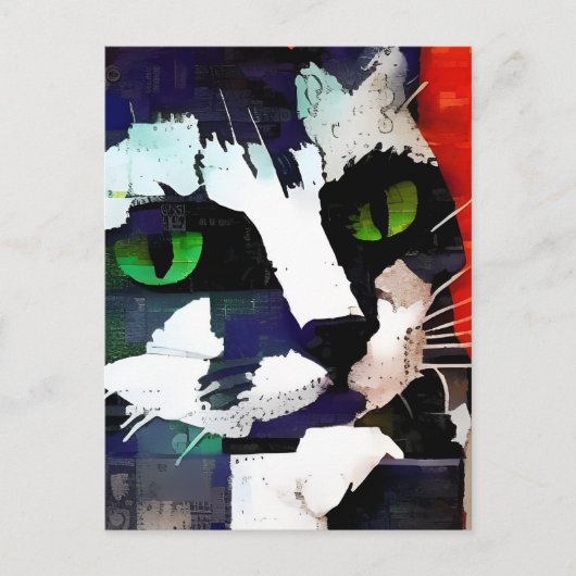 Kat Collage Ansichtkaart Briefkaart (Voorkant)