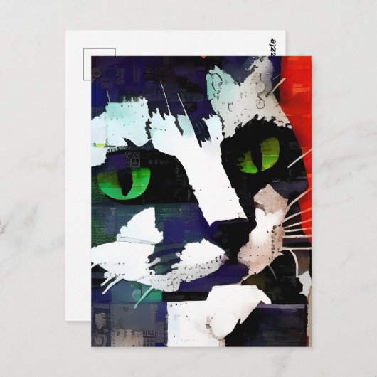 Kat Collage Briefkaart (Voorkant / Achterkant)